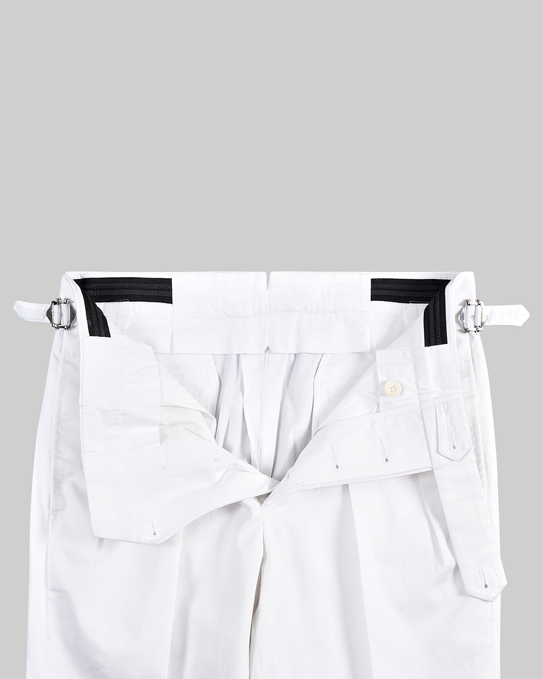 White Cotton Twill High Waisted Pant – Luxire Custom Clothing