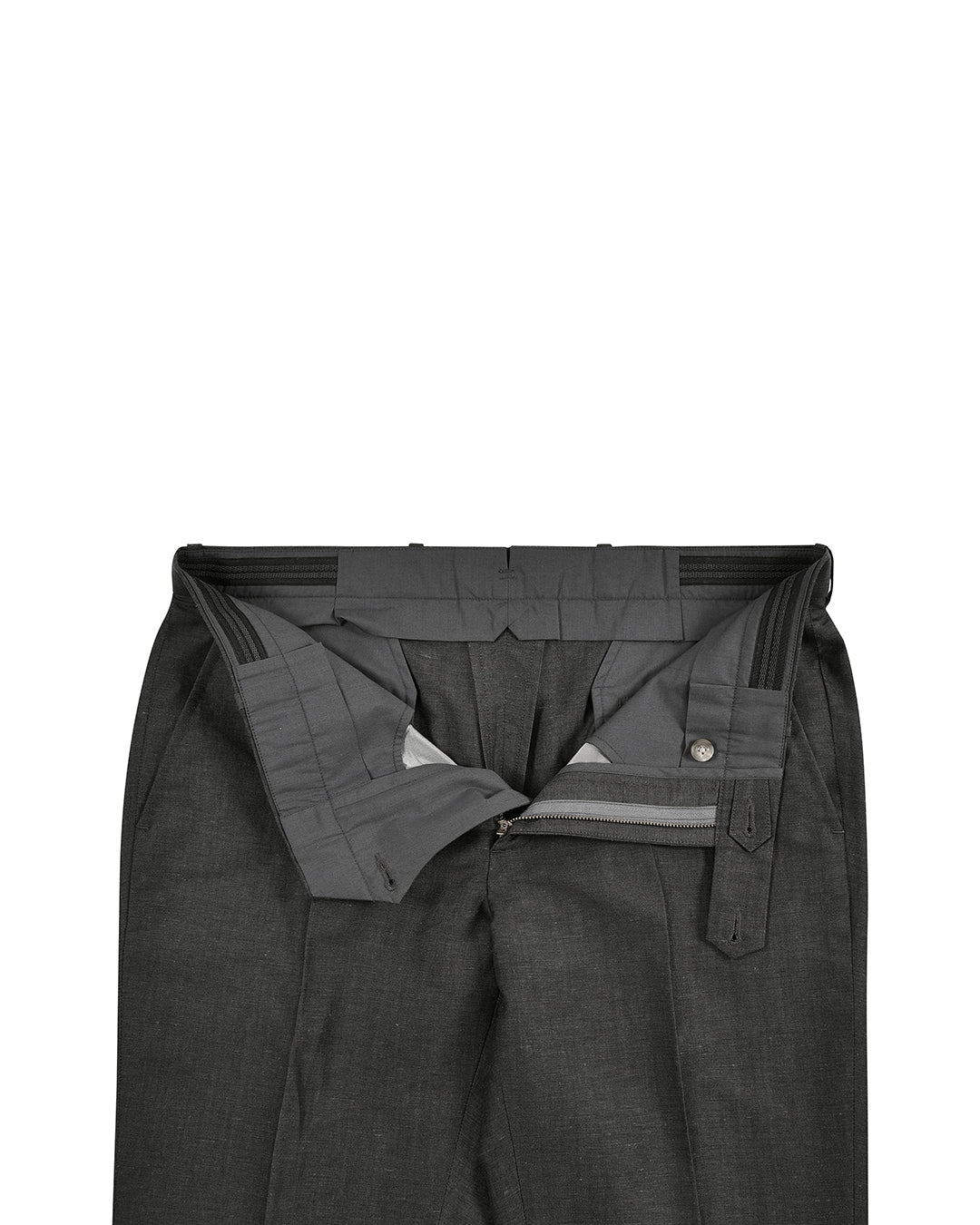 Vitale Barberis Canonico -  Dark Grey Wool Linen Dress Pant