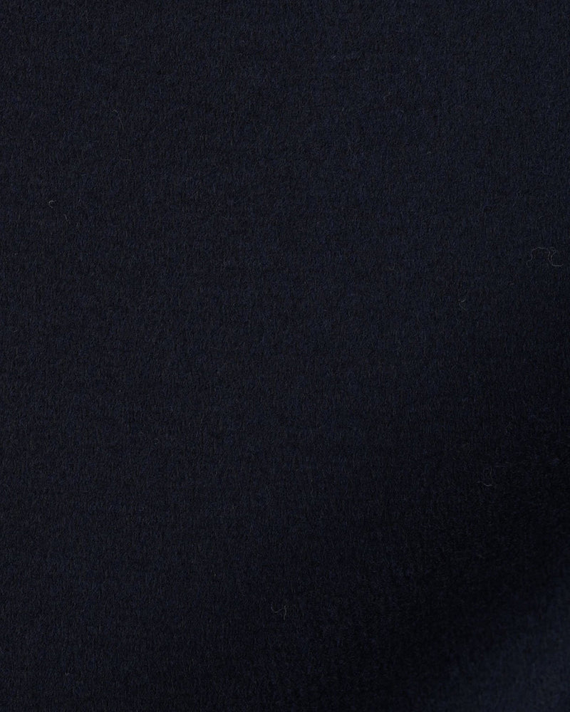 Dark Navy Twill Wool Topcoat