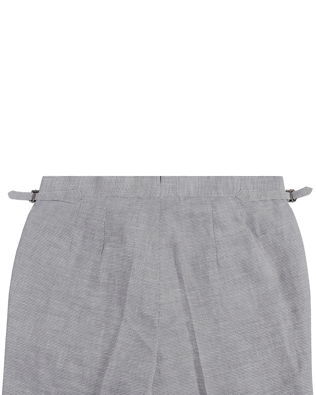 Grey Linen Houndstooth Pants