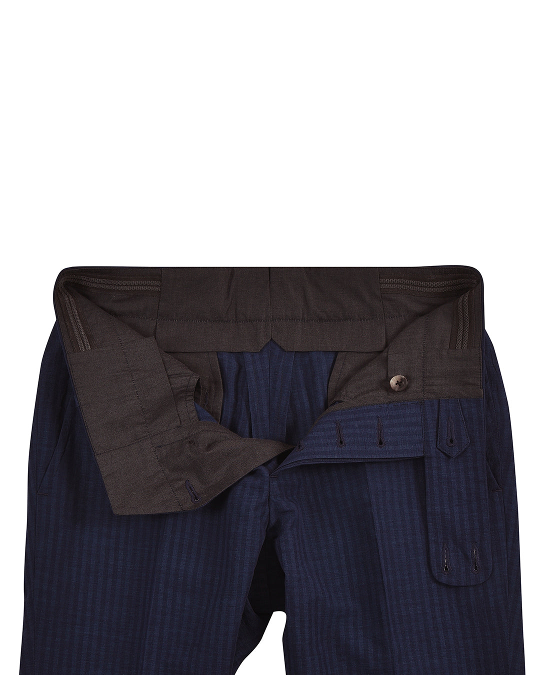 Loro Piana: Dark Blue Stripe Seersucker - 2