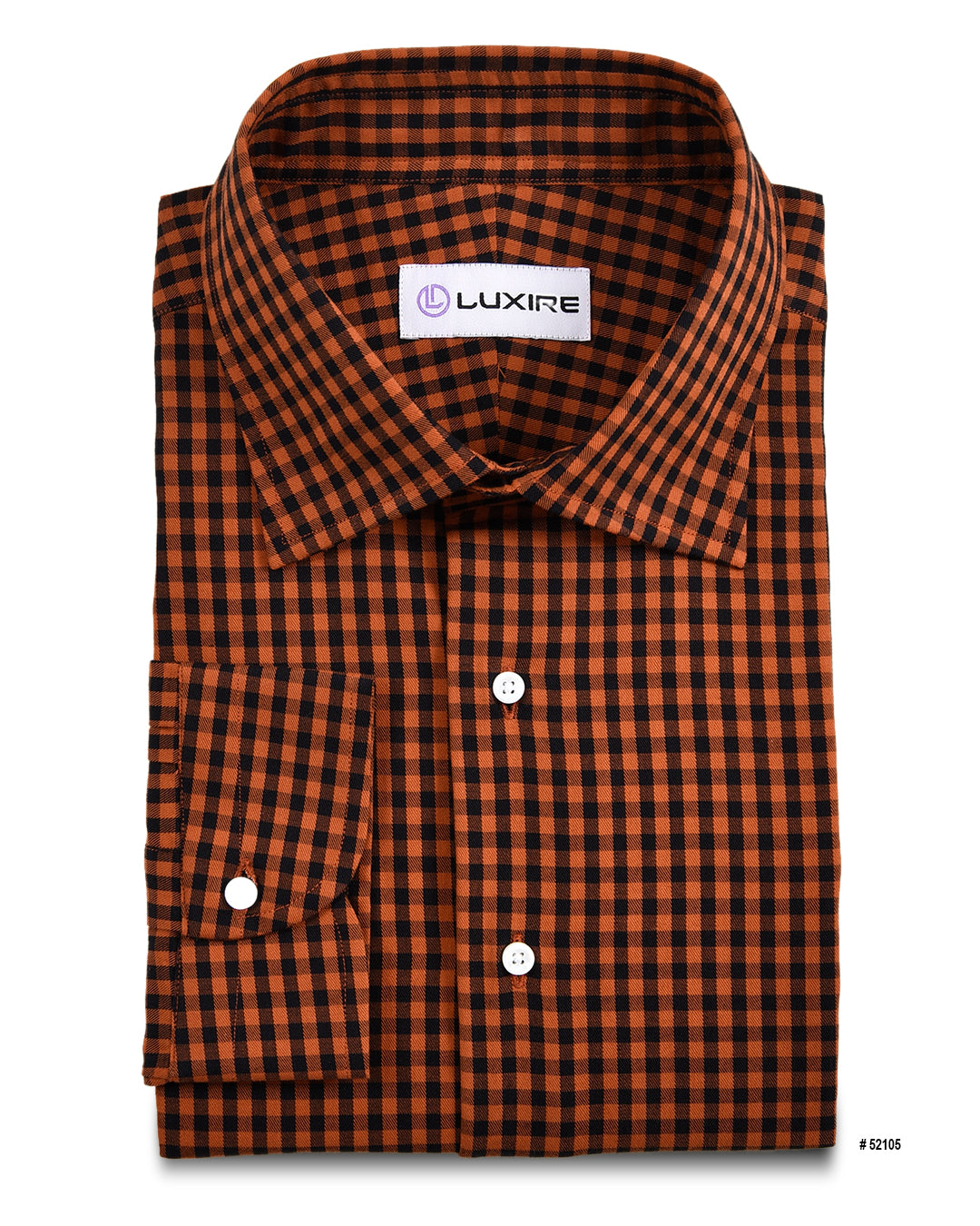Orange Black Gingham - 1