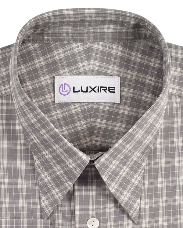 Grey Off-White Tattersall Checks