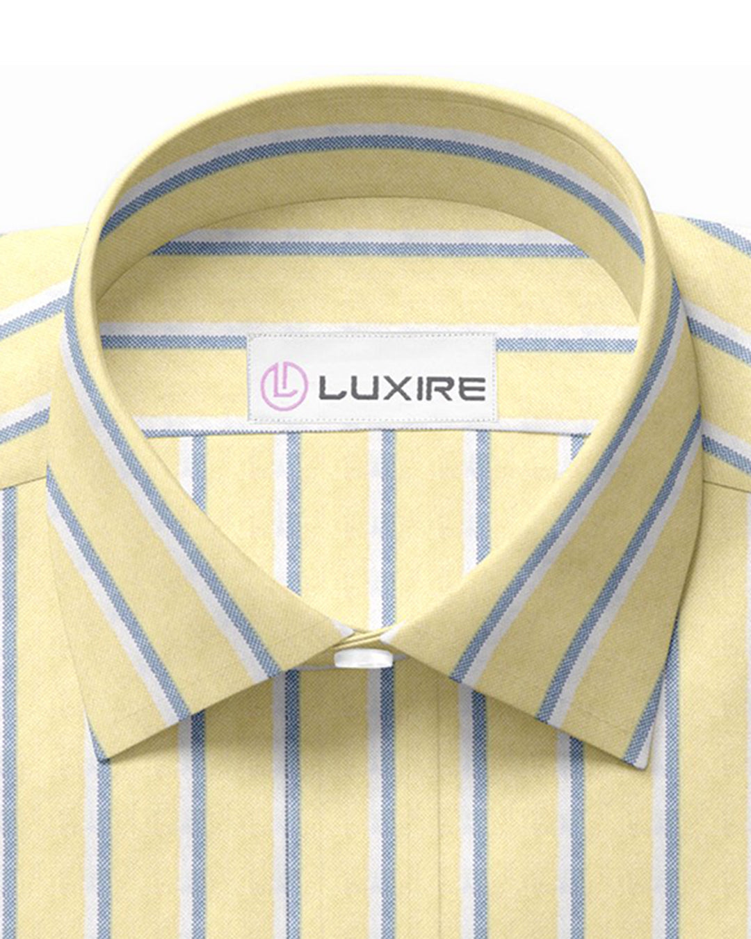 Oxford: Pale-yellow, Navy, White, Stripes - 2