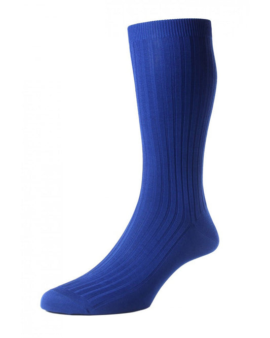 Pantherella Danvers Cotton Rib - Ultramarine