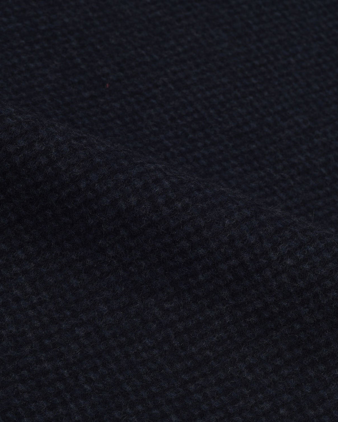 Dark Navy Textured Wool Topcoat