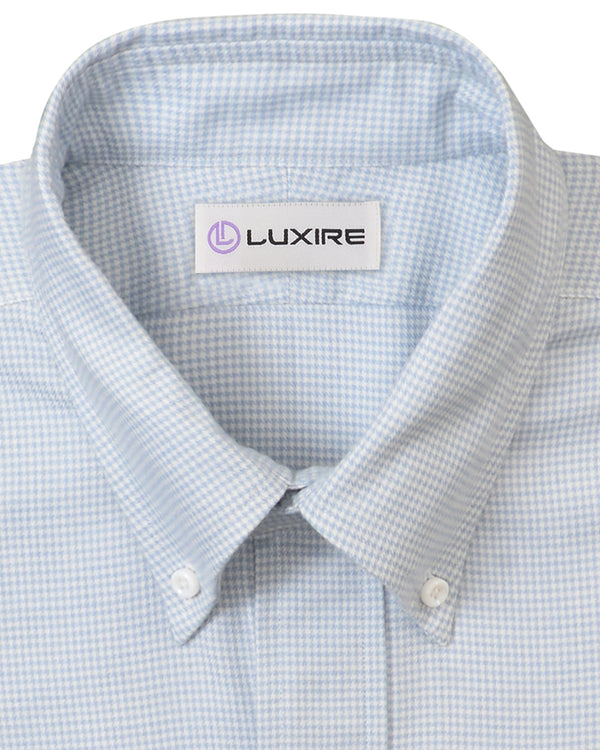 Cashmerello Alumo: Pastle Blue Houndstooth