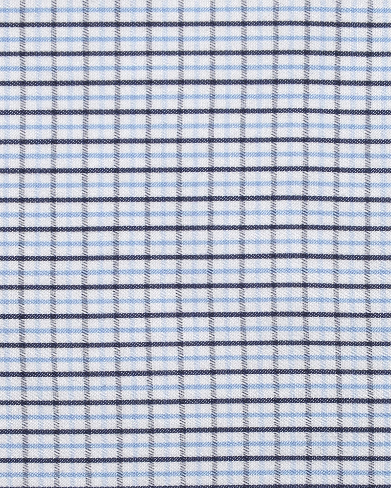 Albini: Blue Tattersal Checks