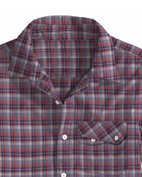 Purple Dark Peach Tartan Checks