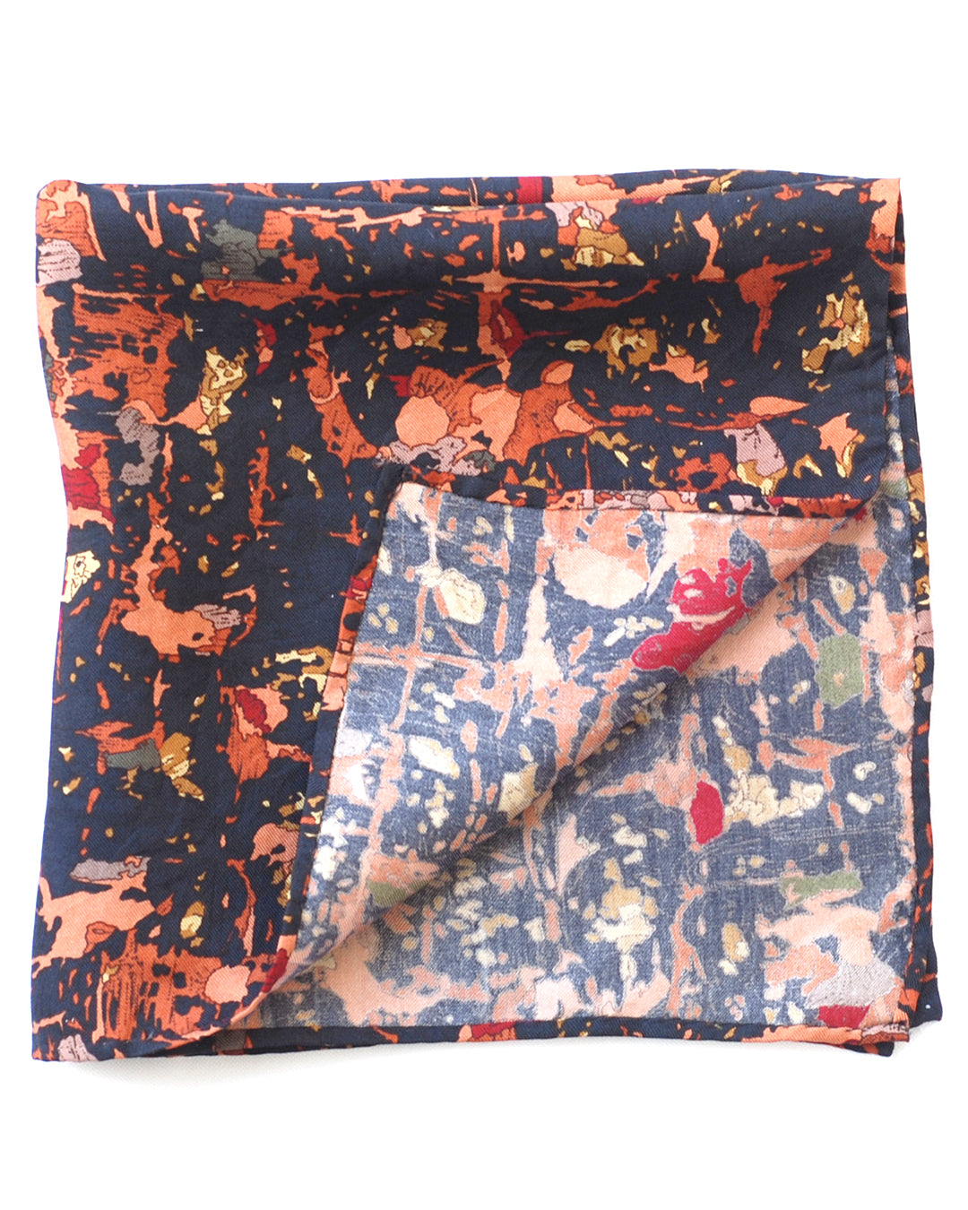 Black Abstract Pocket Square - 1
