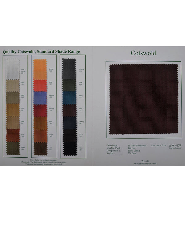 Brisbane Moss Tan Needlecord