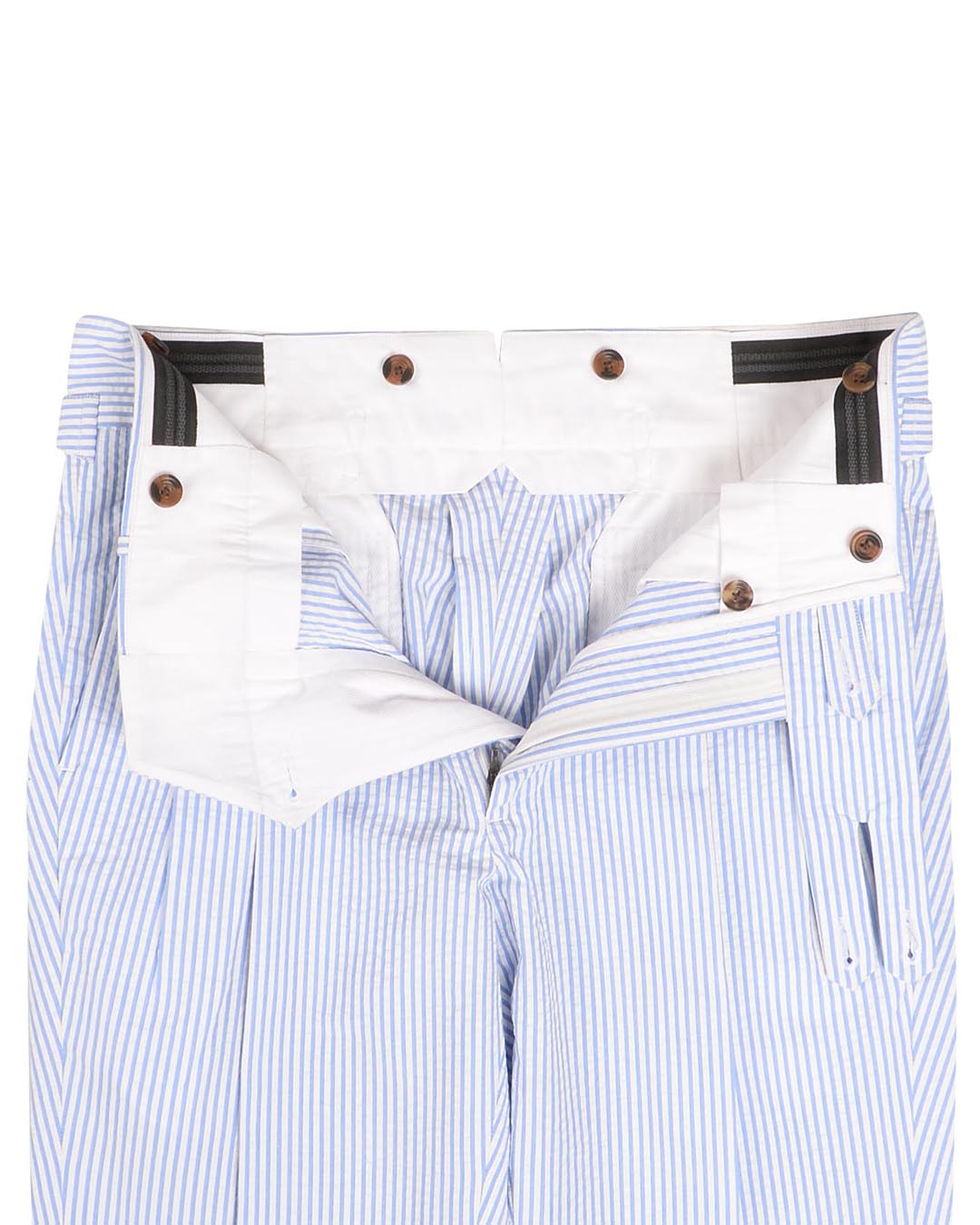 Minnis Blue Stripes Seersucker Pants – Luxire Custom Clothing