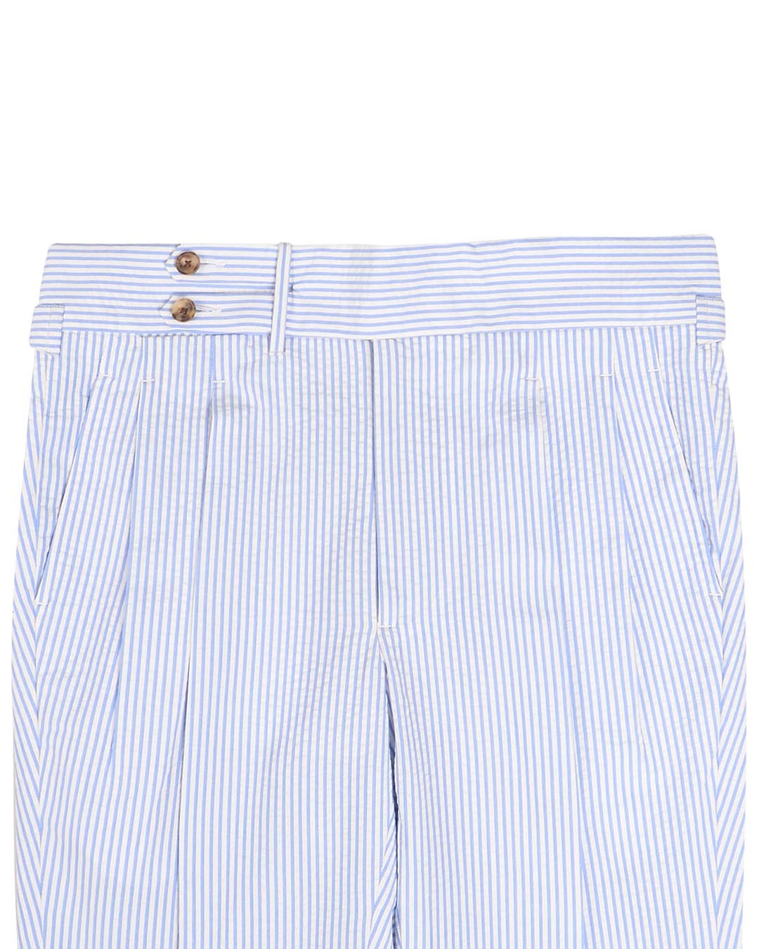 Minnis Blue Stripes Seersucker Pants - 2