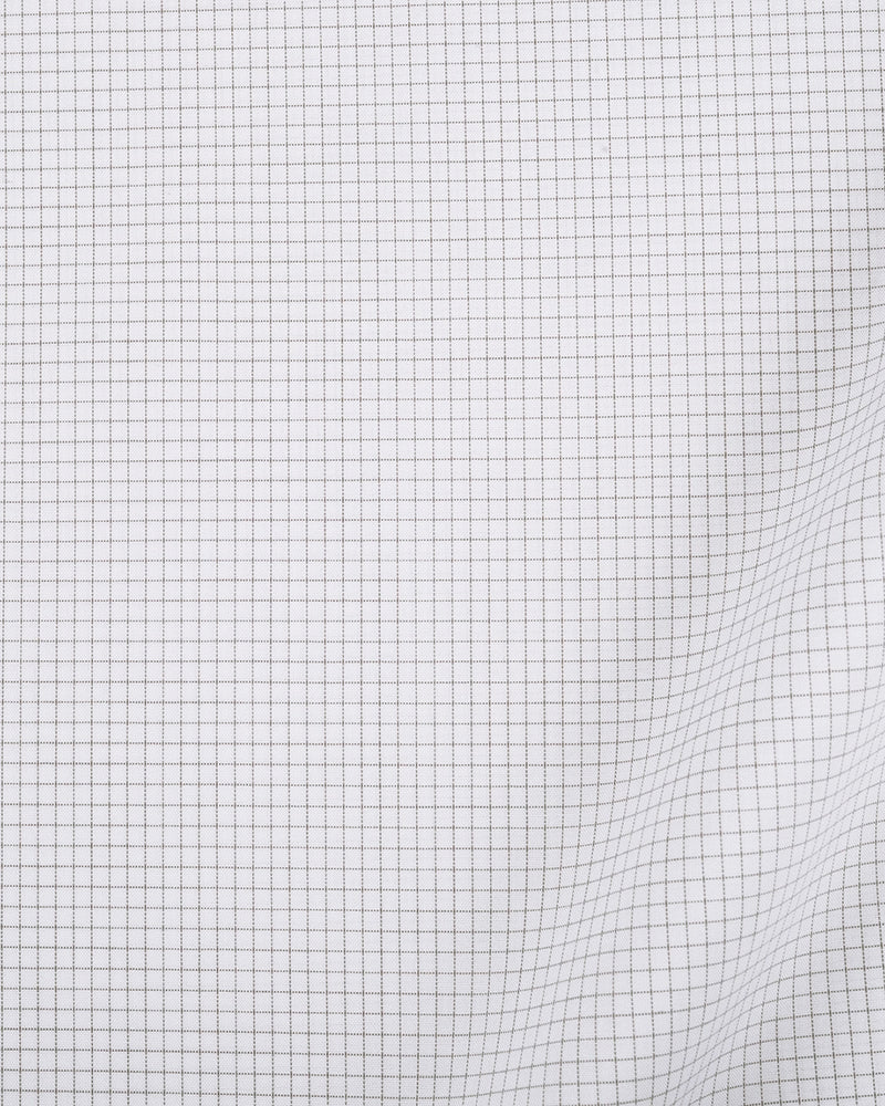 Brembana Grey White Graph checks Shirt