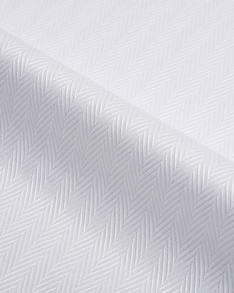 Brembana White Herringbone Shirt
