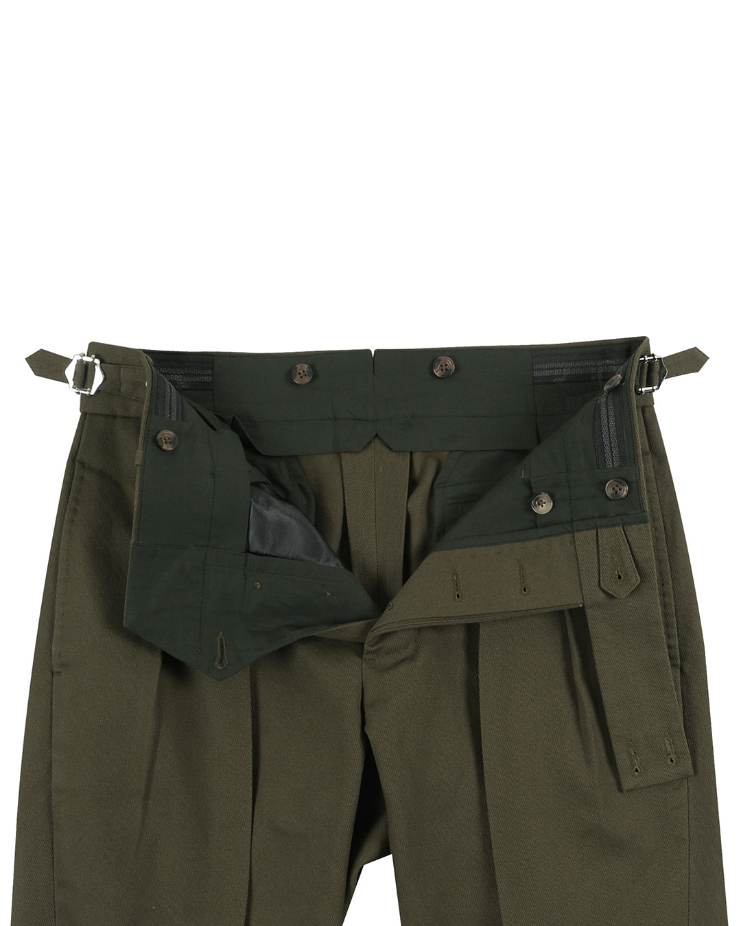 Brisbane Moss Olive Cotton Cavalry Twill – Luxire Custom Clothing