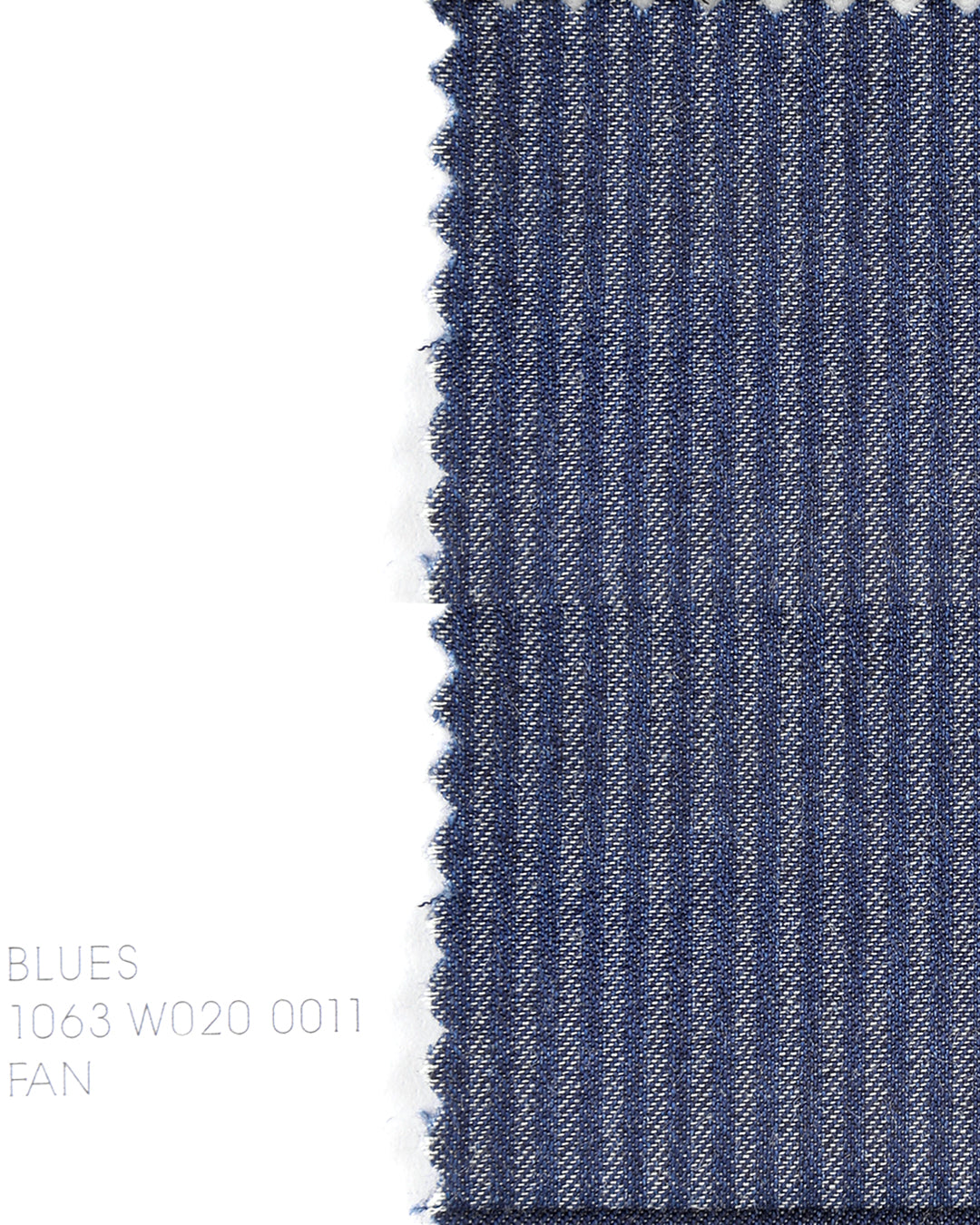 Canclini Blues: Blue Stripe Chambray - 4