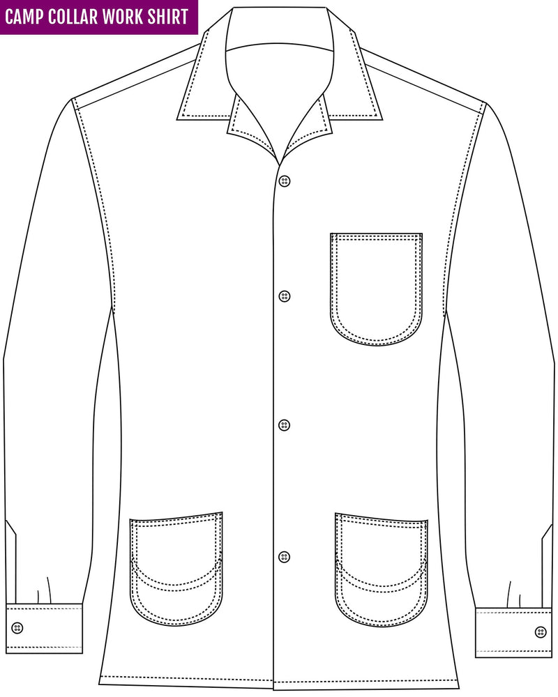 Red Navy Tartan Flannel Work Shirt