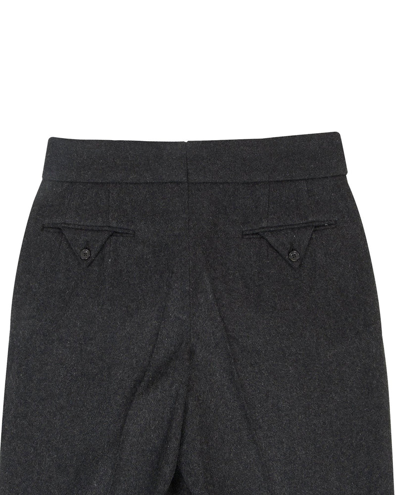 Gurkha Pant in Charcoal Grey Wool Flannel