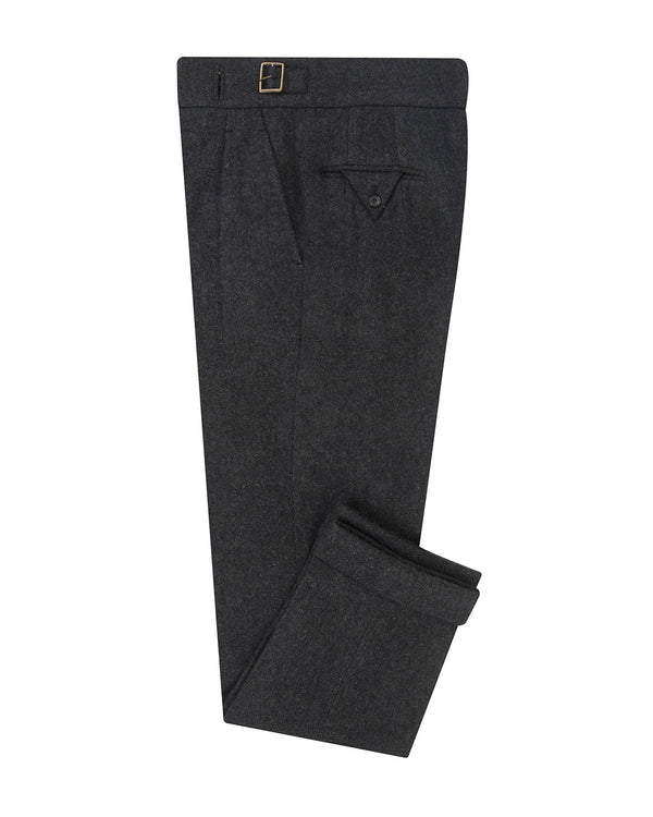 Gurkha Pant in Charcoal Grey Wool Flannel
