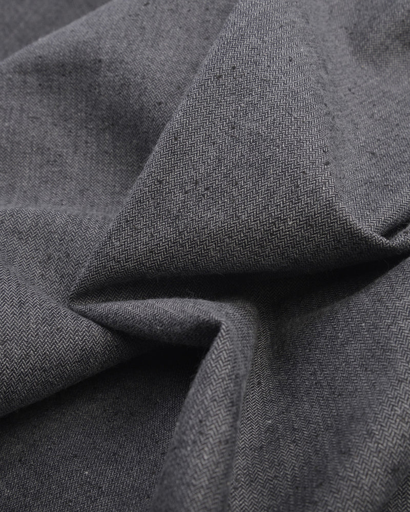 Noragi in Indigo Grey Slub Herringbone