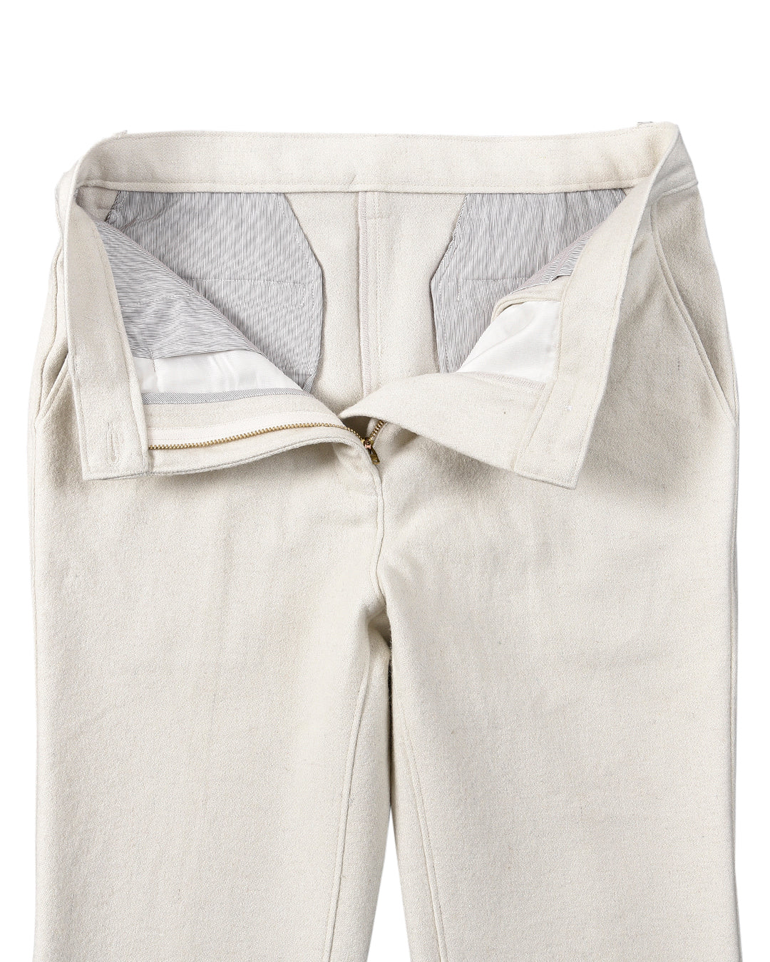 Cream Winter Pant in Recycled Wool