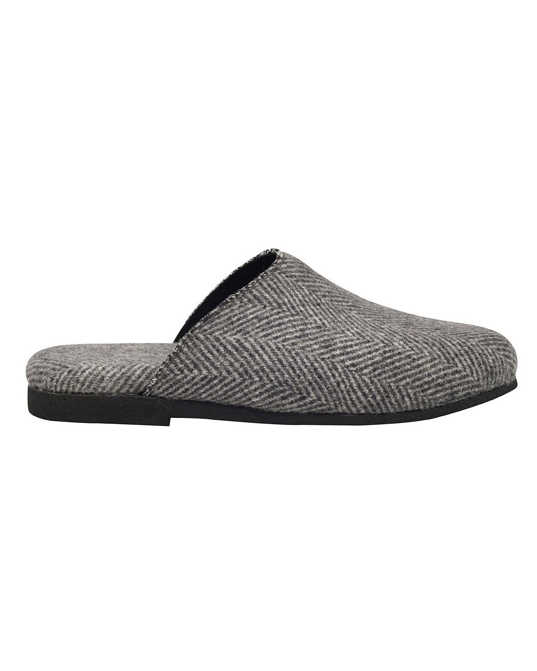 Suede-Cashmere Slippers Grey - 4