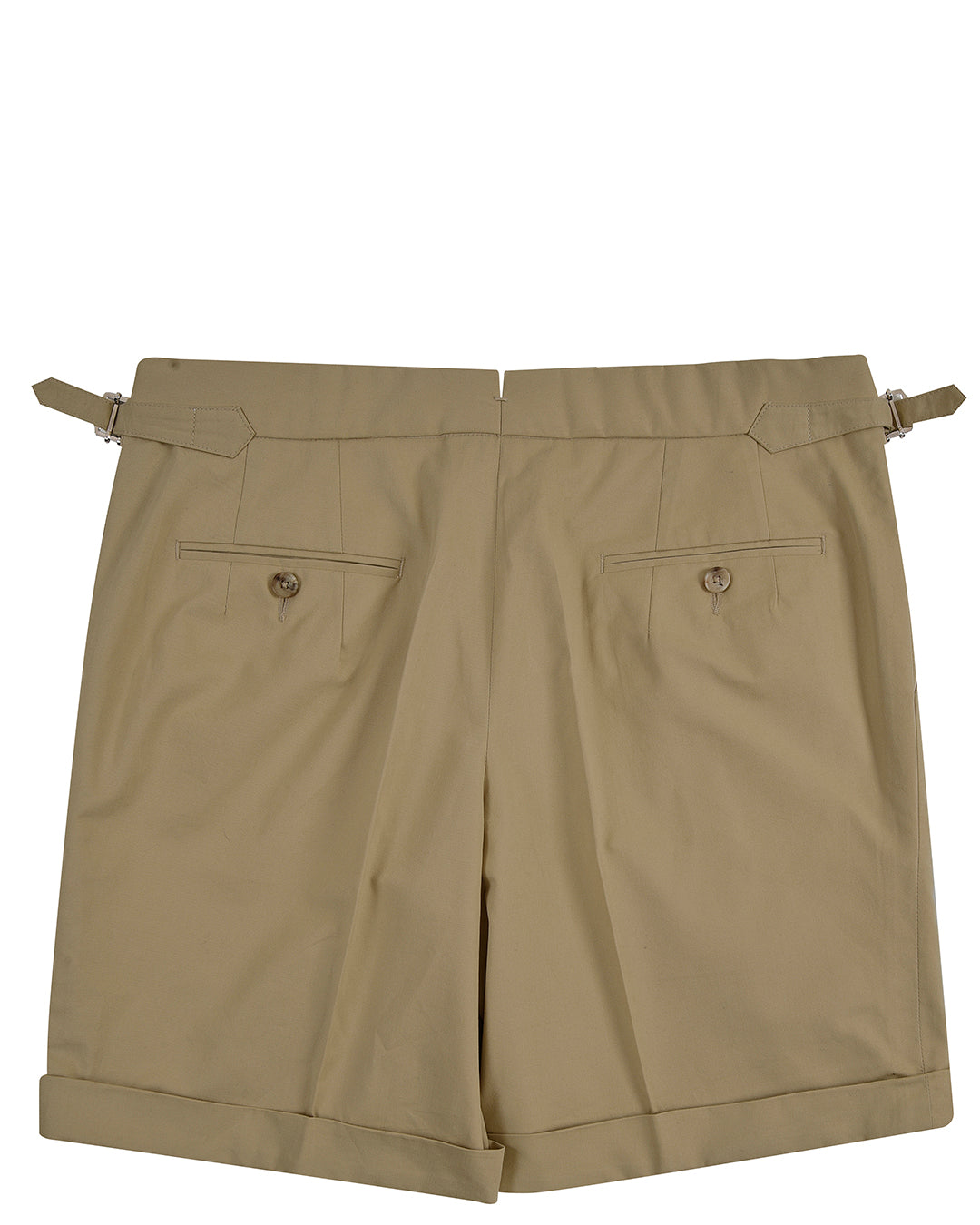 Dark Beige Plain Shorts - 4