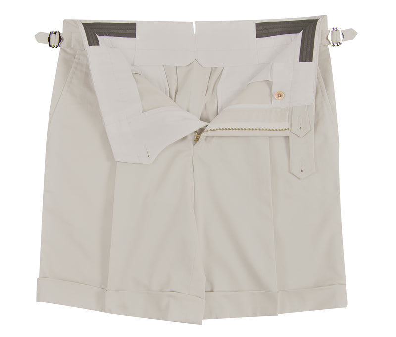 Ivory Twill Shorts
