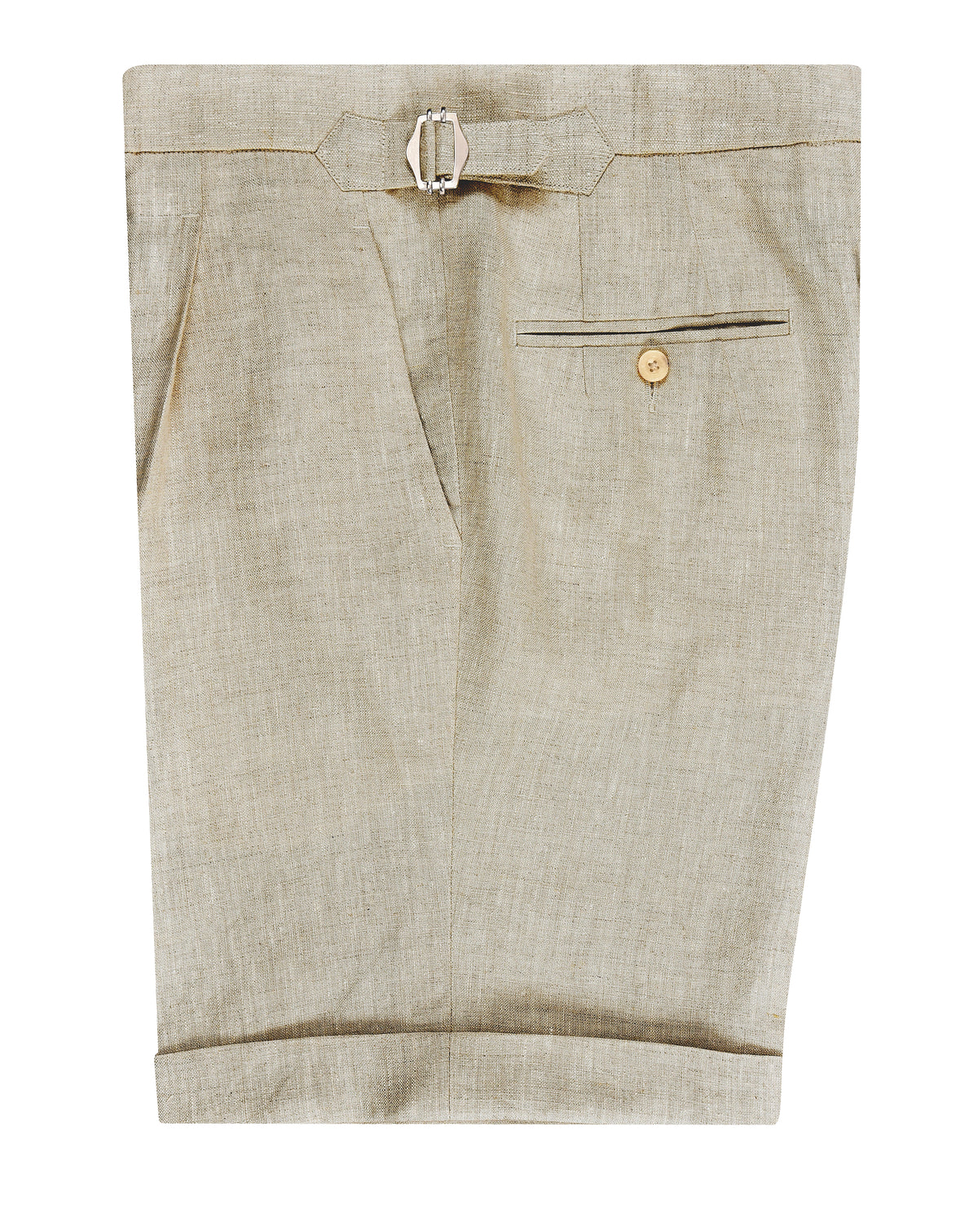100% Linen Suiting Muslin Shorts - 1