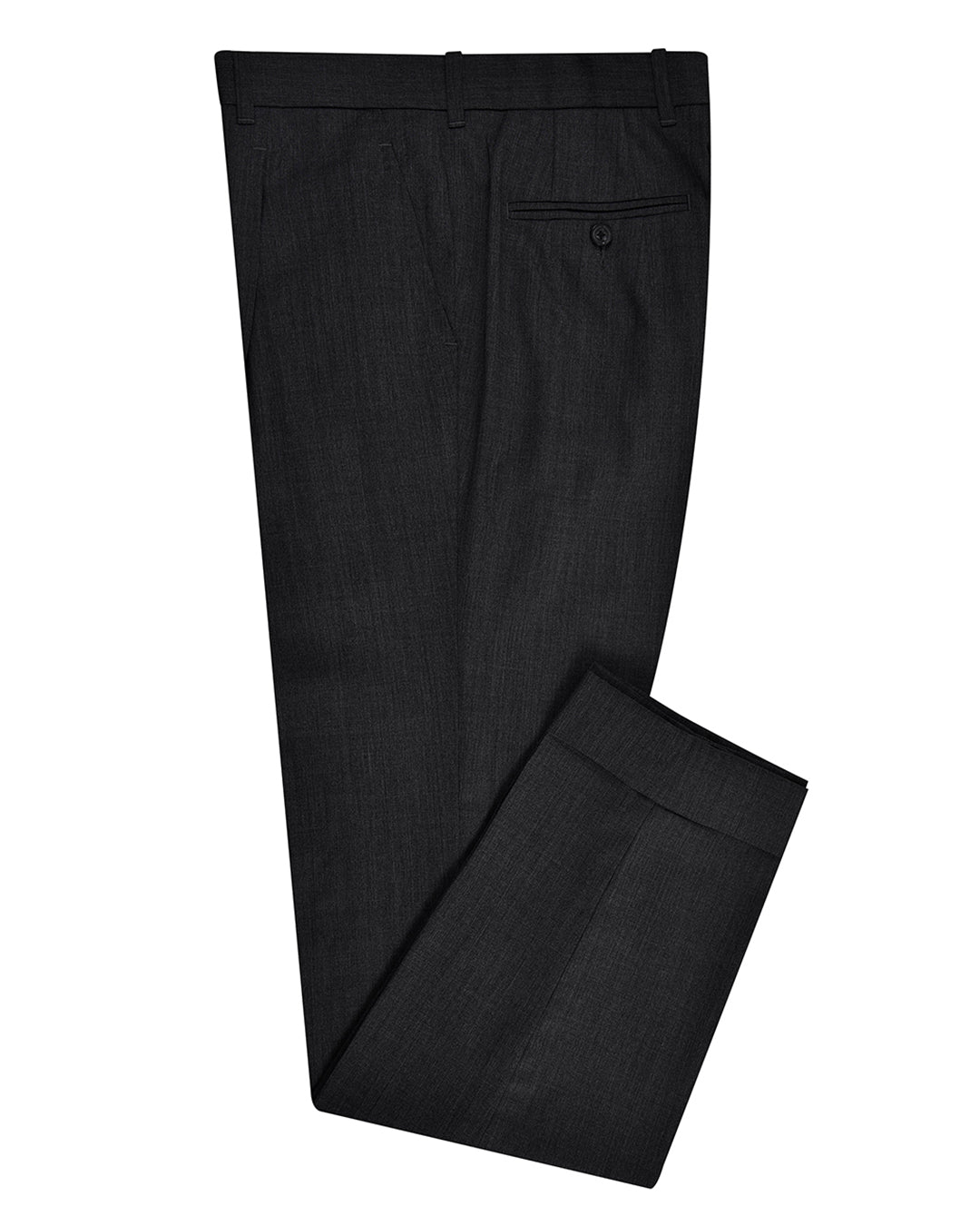 Washable Wool Dark Grey Dress Pant - 1