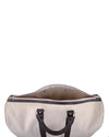 Duffle Bag in Canvas with Brogue Leather Trims