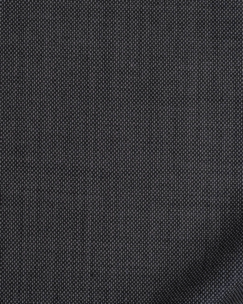 Washable Wool Charcoal Birdseye