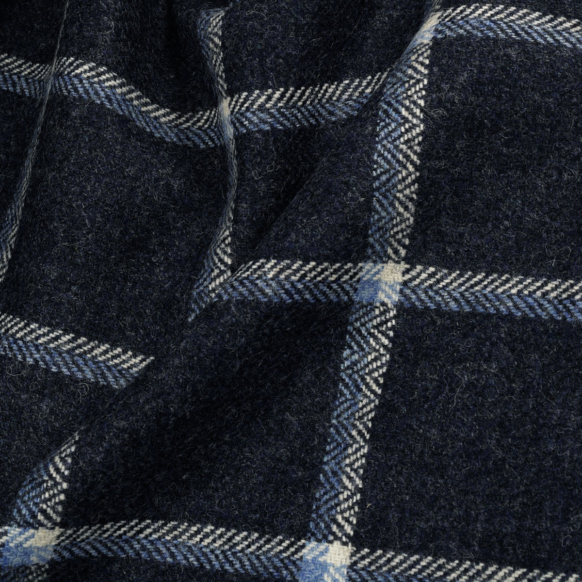 Cap Tweed in Navy Windowpane - 4