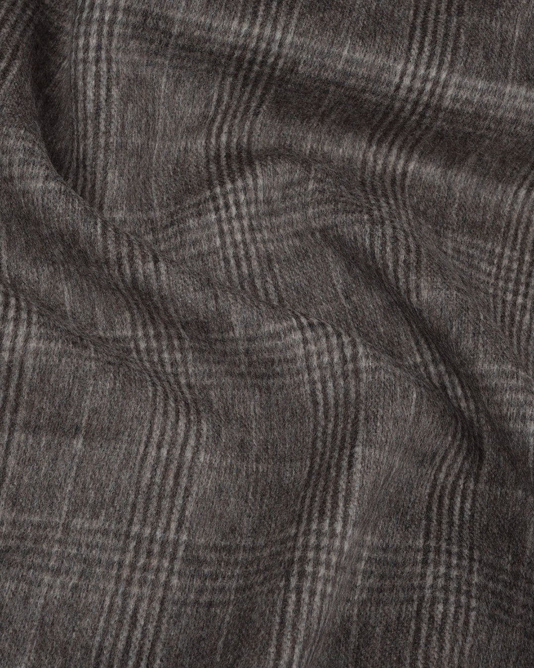 Loro Piana: Brown Glen Checks Cashmere - 10