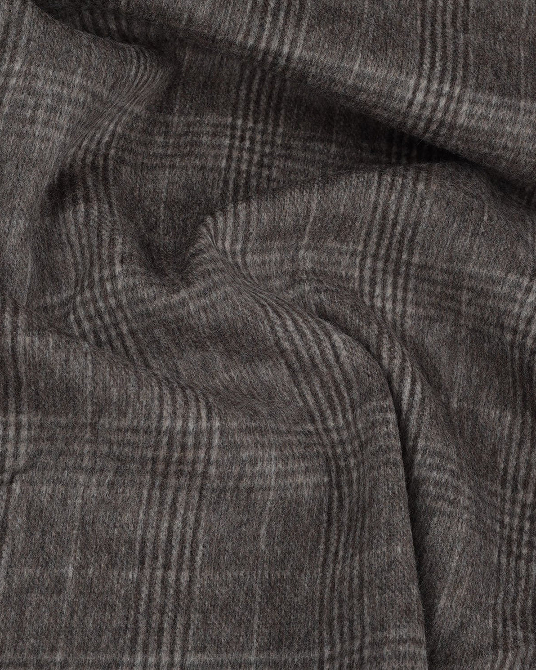 Loro Piana: Brown Glen Checks Cashmere - 9