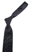 Navy Tie with Green Yellow Dot