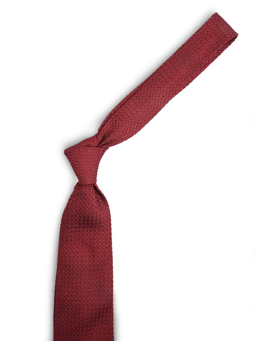 Grenadine Garza Grossa Maroon Tie