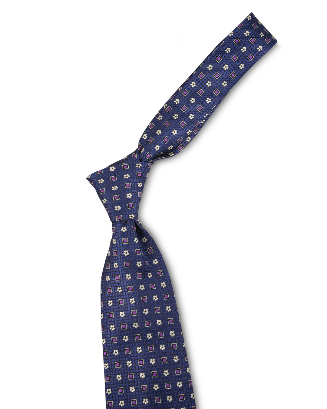 Alternate Square Floral Purple Tie