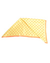 Pocket Square - Big Orange Polka Dots on Yellow
