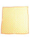 Pocket Square - Big Orange Polka Dots on Yellow