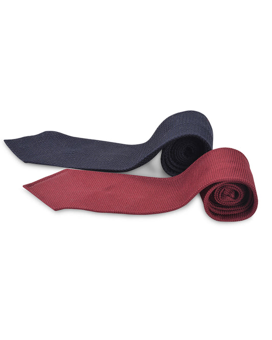 Garza Fine Maroon Tie