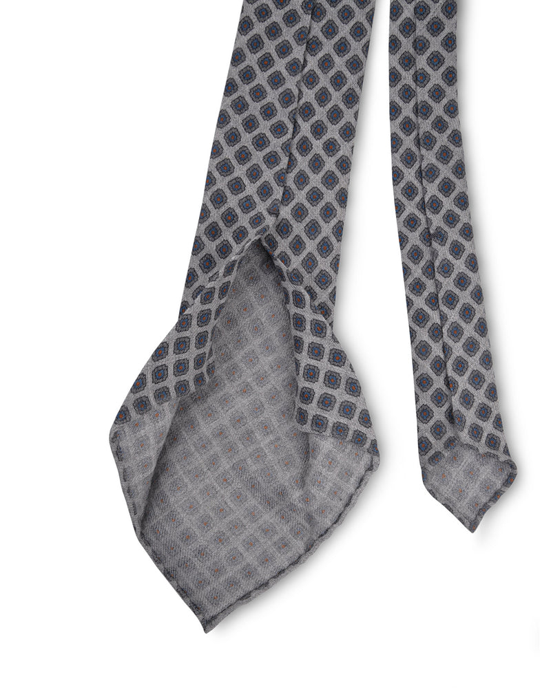 Grey Floral Tie