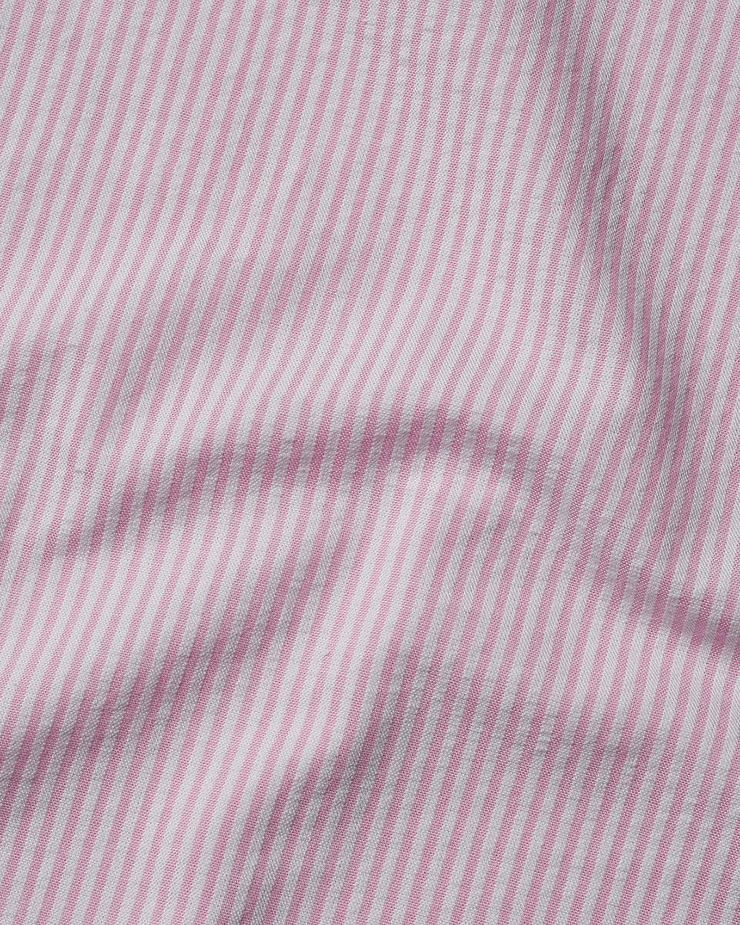Pink White Pin Stripes Seersucker