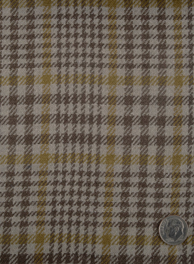 Dugdale Beige Brown Check With Gold Overcheck