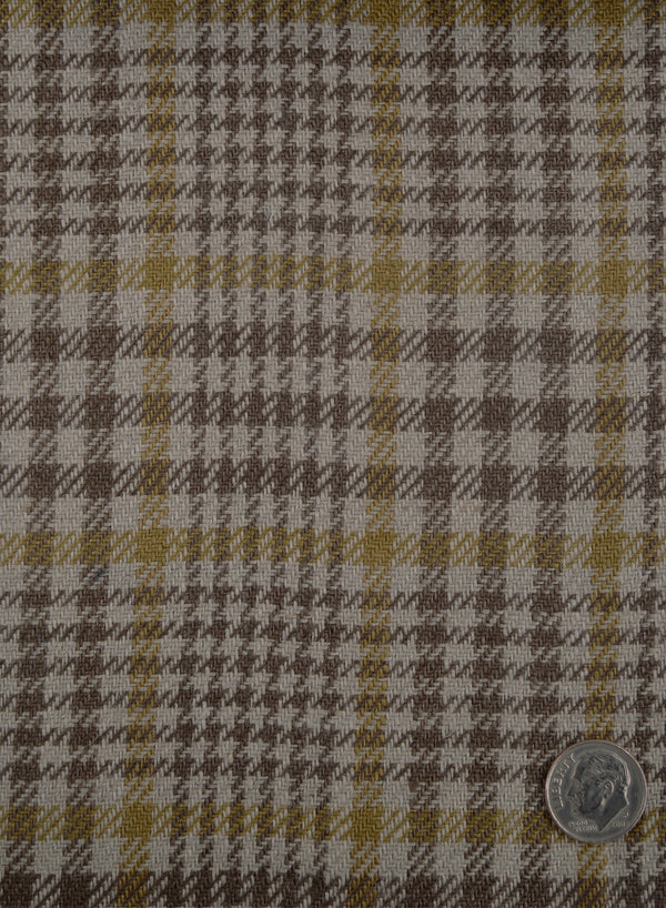 Dugdale Beige Brown Check With Gold Overcheck