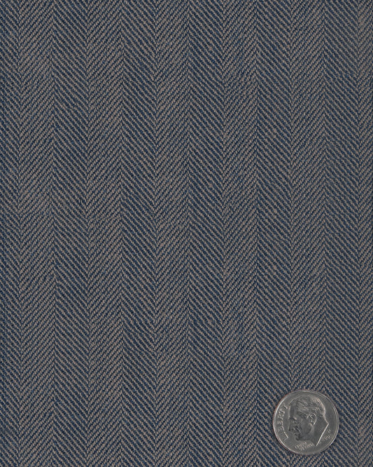 Dugdale Silver & Denim Blue Herringbone