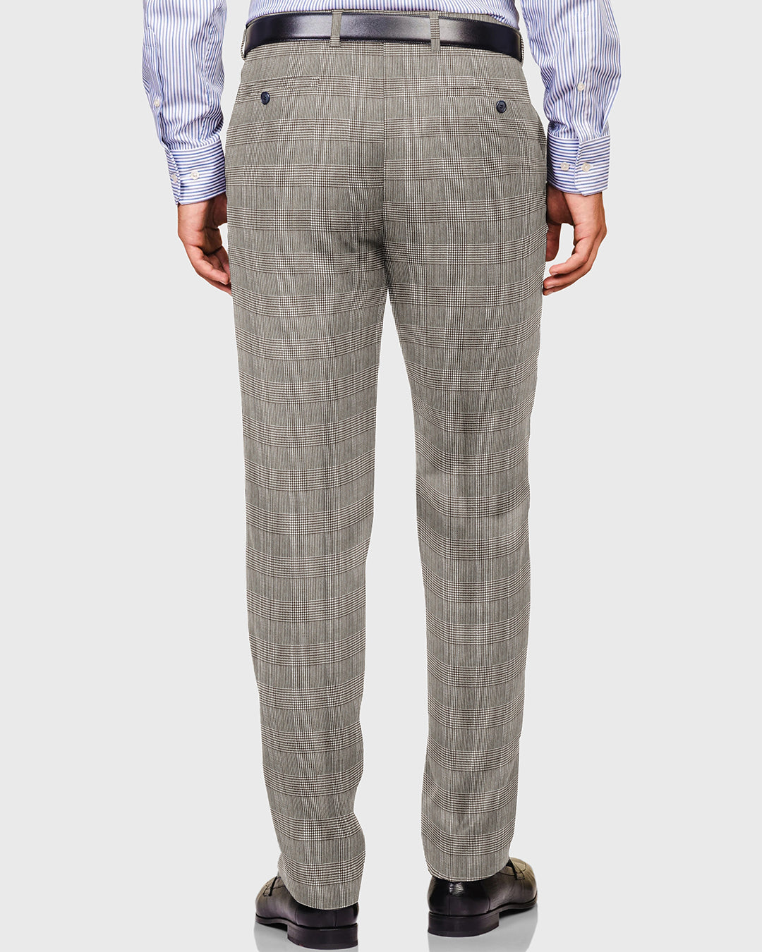 Dugdale Fine Worsted Pant - Brown Prince of Wales Overcheck