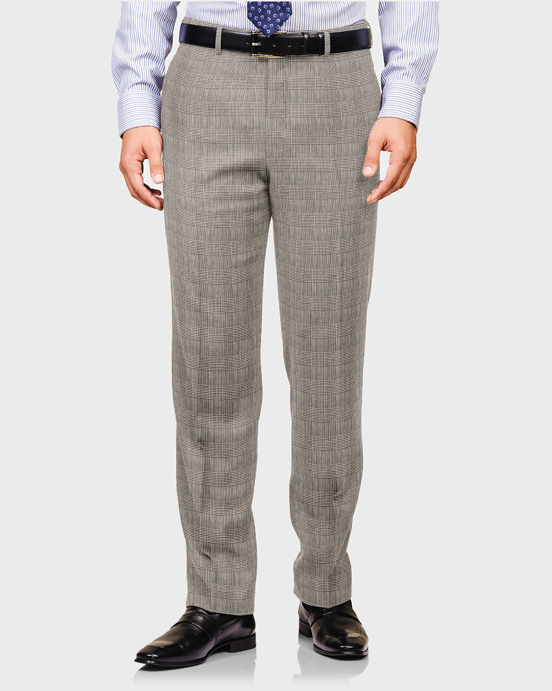 Dugdale Fine Worsted Pant - Brown Prince of Wales Overcheck