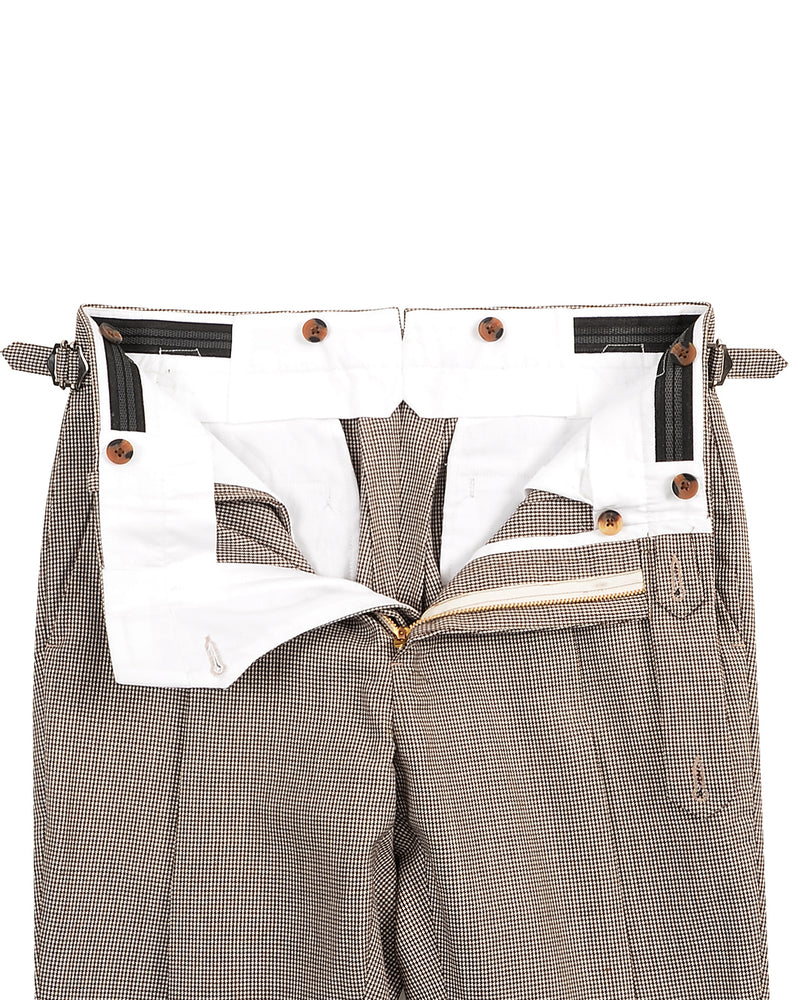 Dugdale Fine Worsted - Brown Houndstooth